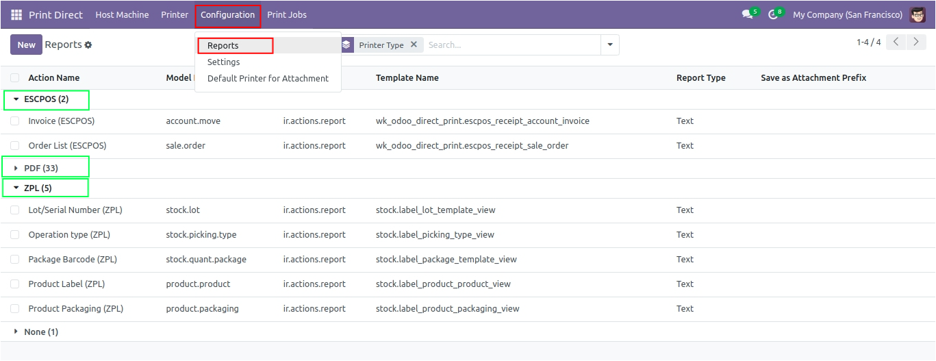 Report Configuration 1